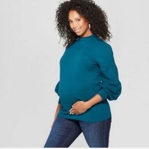 Isabel Maternity Volume Sleeve Top Teal NWT Target